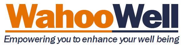 WahooWell logo. Image text: empowering you to enhance your well-being.