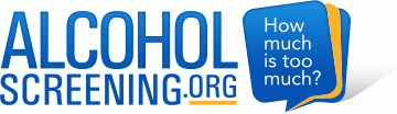 AlchoholScreening.org logo with text reading, "How much is too much"