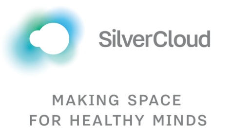 SilverCloud logo and text reading, "making space for healthy minds"