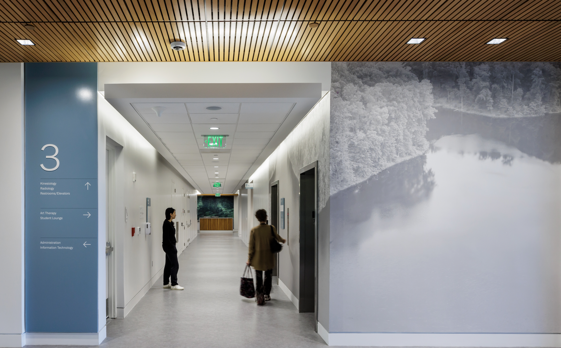 third floor lobby of the student health building