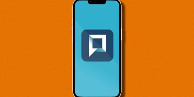 A smart phone with a TimelyCare logo is centered on an orange graphic background.
