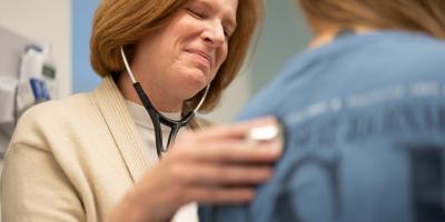 provider listening to students heart